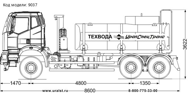  АЦВ-10Н, УСТ 5453 FAW 3250 (6х6), КБ 4800