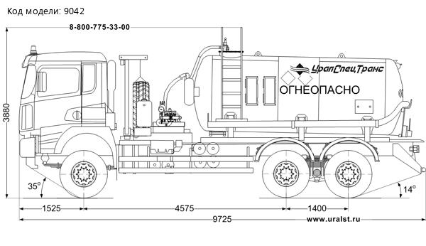 Автоцистерна вакуумная АКН-10 КО-505 УСТ 5453 SHACMAN SX32586V385 6х6