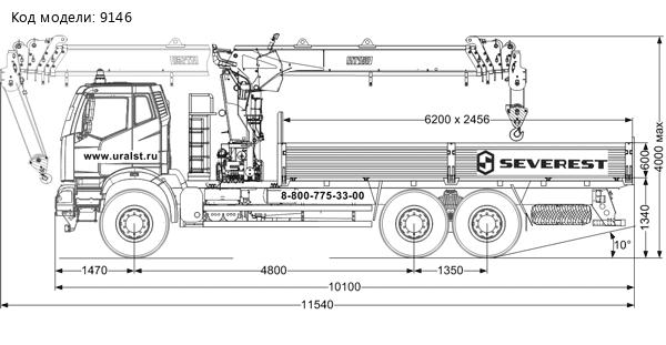 Бортовой автомобиль с КМУ ИТ-150 УСТ 5453 FAW 3250 (6Х4), КБ 4800