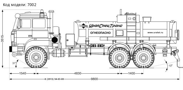 АТЗ-13Б УСТ-5453 на шасси Урал 4320-80М