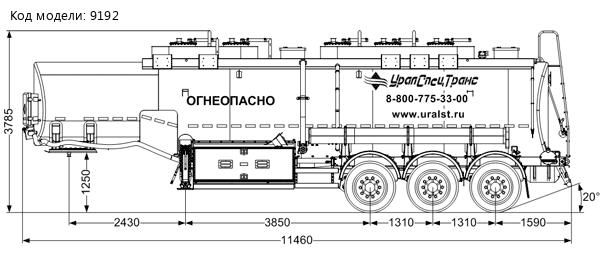Полуприцеп-цистерна ППЦ 32К-32Л-5НР SEVEREST