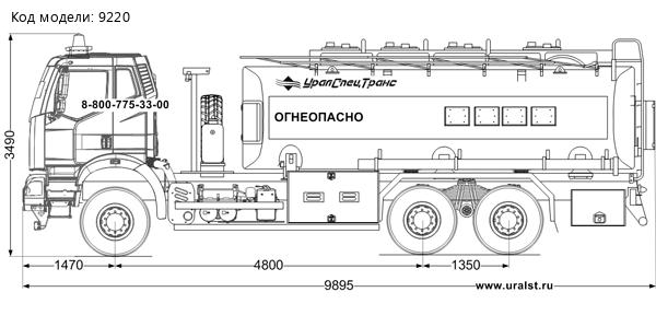 АЦ 20-4Р УСТ 5453 FAW 3250 (6х4) КБ 4800