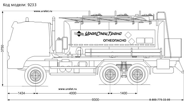 АТЗ 20-3 УСТ 5453 АМТ N.V. 632910 (6х6) ДОПОГ