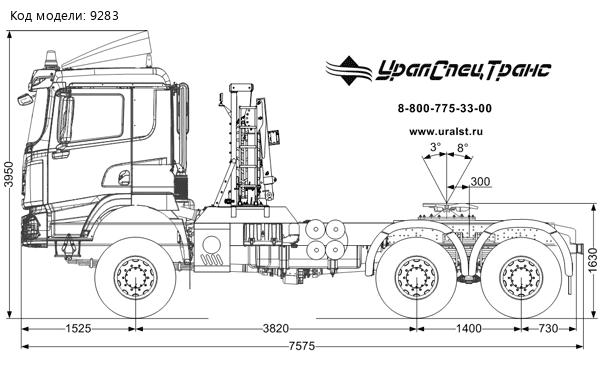 Седельный тягач УСТ 5453 на базе SHACMAN SX42586V385 