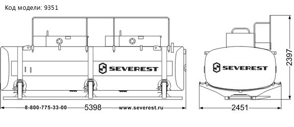 Цистерна с надрамником АТЗ 12-2Б