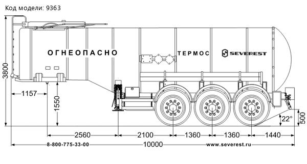 Полуприцеп-цистерна ППЦН 26КТ-32Л ​​​​​​​термос 