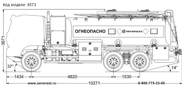Автотопливозаправщик АТЗ 20-2 БЗ УСТ 5453 АМТ N.V. 632910 (6х6) ДОПОГ 
