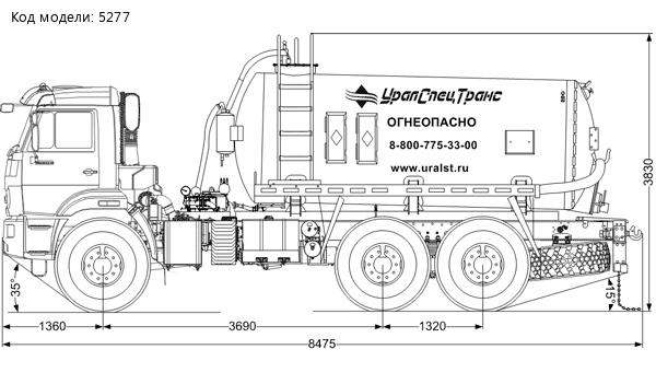 Нефтепромысловая автоцистерна АКН-10 КО УСТ 5453