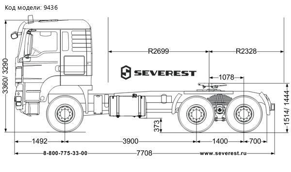 Седельный тягач SITRAK C7H 6х6