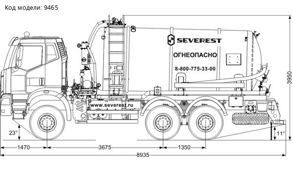 Нефтепромысловая автоцистерна АКН-16 КО 510 на шасси FAW 3250