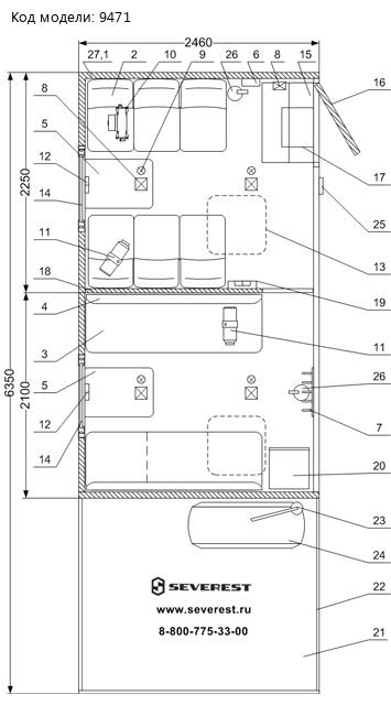 ПЛАНИРОВКА ТБМ УРАЛ 4320-60Е5