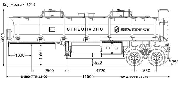 Полуприцеп цистерна для ГСМ ППЦ 35П-24Д-2
