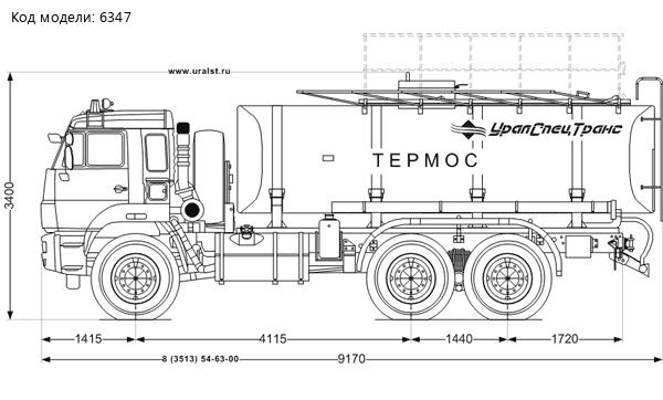 Автоцистерна для технической воды АЦВ-15