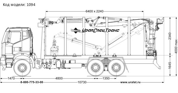 Сортиментовоз с VM 10L 74, FAW 3250 (6х4)