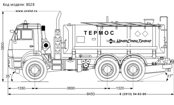 АЦН-11Т УСТ-5453 для нефти на шасси Камаз 43118-46