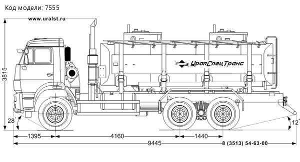 АЦН-16-2 УСТ-5453 для нефти на шасси Камаз 6522RG