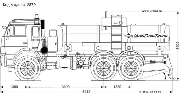 Автоцистерна для ГСМ АЦ-12Б УСТ-5453