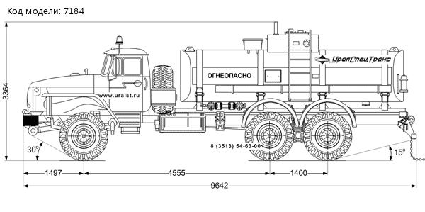 АЦ-12 УСТ-5453 на шасси Урал 4320-60М