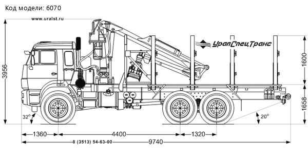 Сортиментовоз на шасси Камаз 43118-46 с ГМ ОМТЛ-70-02