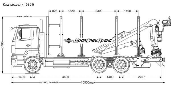 Автомобиль сортиментовоз МАЗ-6312В9 с ГМ СФ-85С