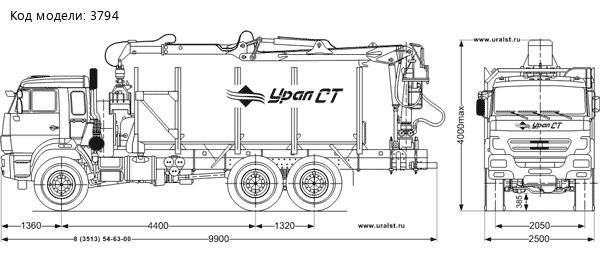 Сортиментовоз с ОМТЛ-97