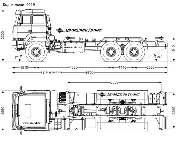 Автомобиль контейнеровоз Урал 63701М-1951