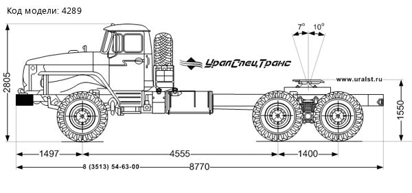 Седельный тягач УСТ 5453 Урал 4320-60Е5