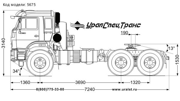 Седельный тягач УСТ 5453 Камаз 43118 сп.м.