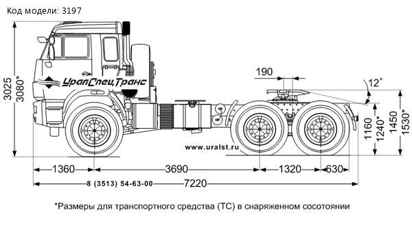 Седельный тягач Камаз 53504-6030-50 сп. место