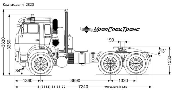 Седельный тягач УСТ 5453 Камаз 43118 RR, доработка под ДОПОГ, УВЭОС, гидрофикация, ЛВЖ