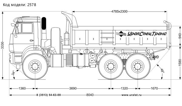 Самосвал АС 9-10 УСТ 54531S Камаз 43118-3027-50