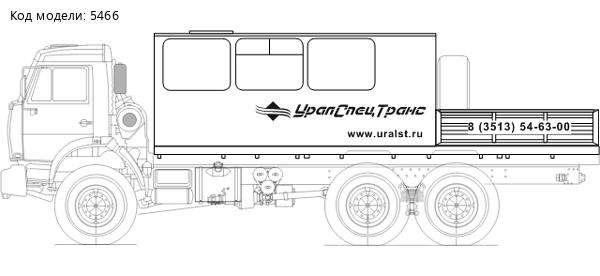 Навеска Вахтовый автобус ГПА УСТ открытый кузов