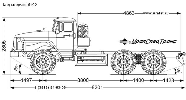 Шасси автомобиля Урал 43204-1153-70