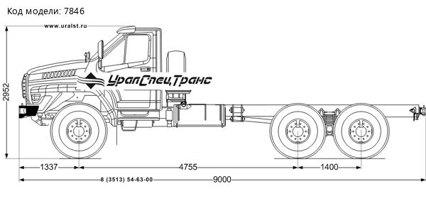 Шасси автомобиля Урал-NEXT 4320-6952-74Г38