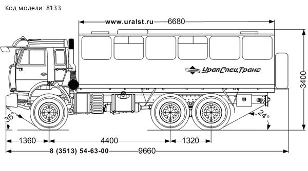 Автобус вахтовый 28+2 сп.м комфорт УСТ 54535Р Камаз 43118-50