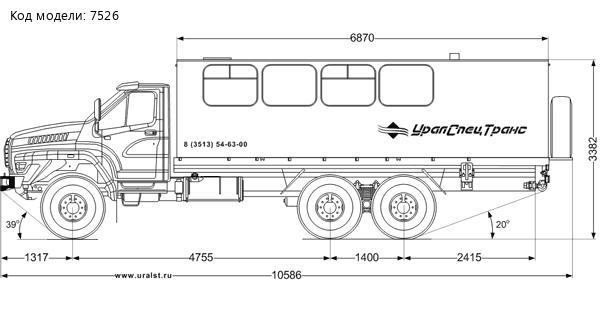 Вахтовый автобус Урал-4320-NEXT