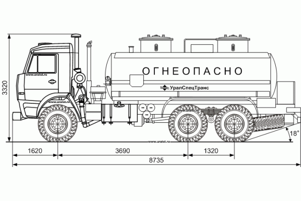 Автоцистерна 66062-213-15 КАМАЗ
