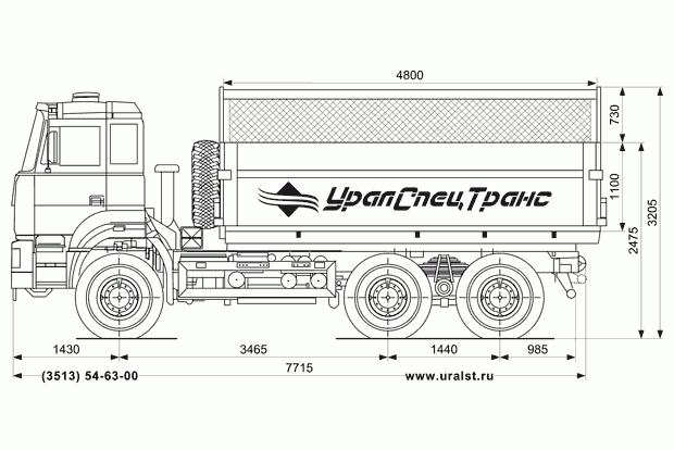 Самосвал Урал 583134 (63685) 2-х ст. разгр.
