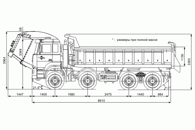 Самосвал Урал 65515 21м3
