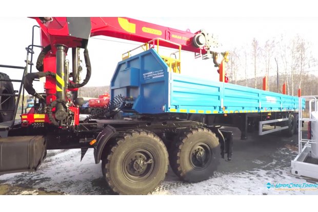 Седельный тягач Урал 4320 с краном-манипулятором ИТ-200 с ППБ