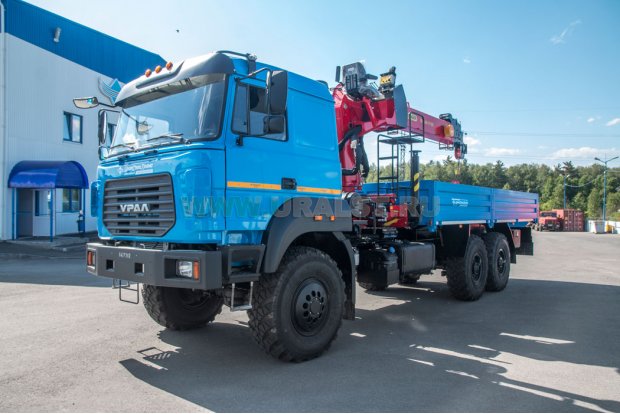 Бортовой с КМУ ИТ-150 (тросовый) УСТ 5453 Урал 4320-4971-82 сп.м.