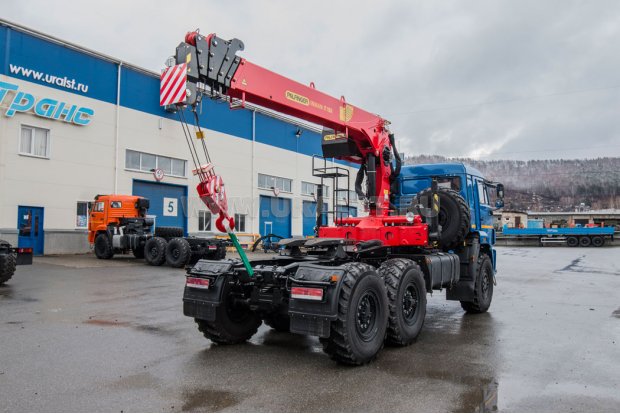 Седельный тягач с КМУ ИТ-150 (тросовый) УСТ 5453JA Камаз 53504-6030-50
