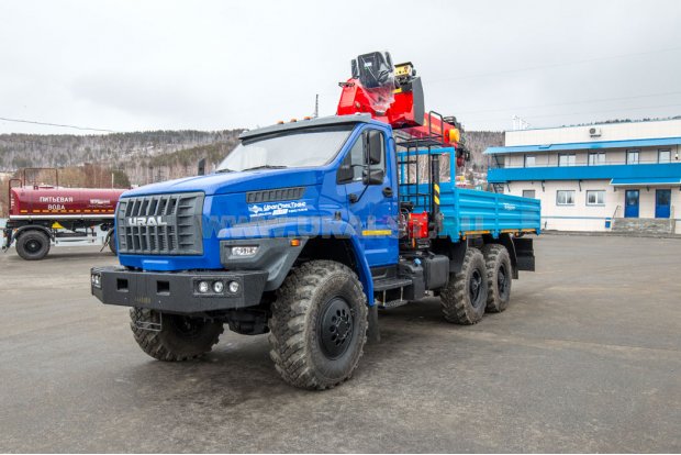 Автомобиль бортовой с КМУ ИТ-150 (тросовый) УСТ 54532F Урал NEXT 5557-72Е5Г38