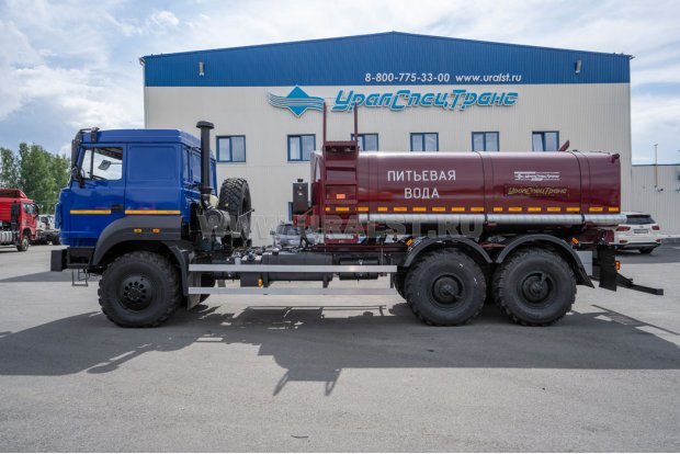 Автоцистерна для питьевой воды АЦПТ-10НО УСТ 5453 Урал 4320-4971-80 насос, обогрев, сп.м.