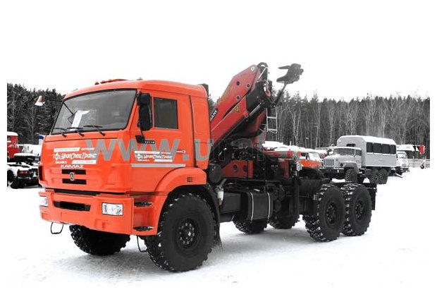 Седельный тягач с КМУ PK-23500А УСТ 5453 Камаз 43118