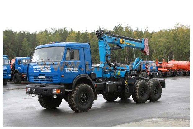 Седельный тягач с КМУ ИМ-240А (тросовый) УСТ 5453 Камаз 43118-50
