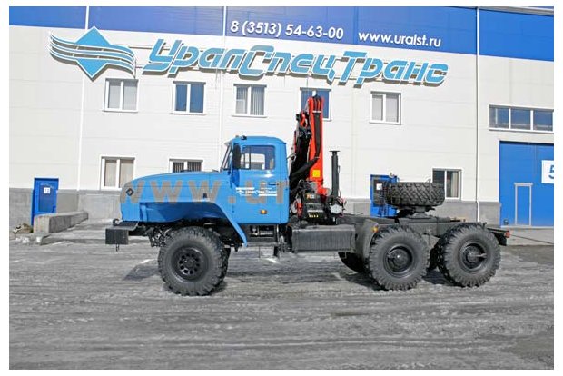 Седельный тягач с КМУ PK-15500А УСТ 5453 Урал 5557