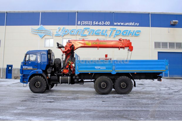 Бортовой с КМУ ИТ-180 (тросовый) УСТ 5453 Камаз 43118-24