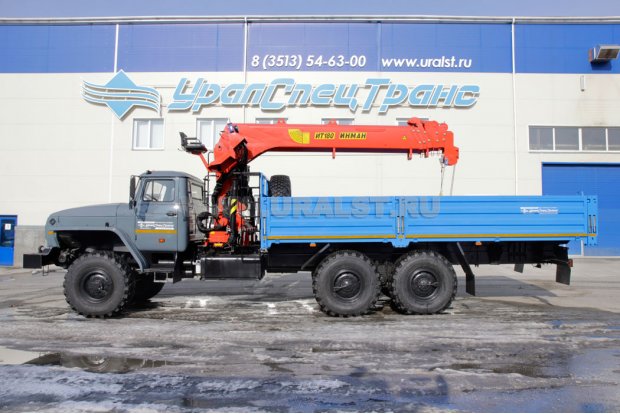 Бортовой с КМУ ИТ-180 (тросовый) УСТ 5453 Урал 4320-1951-72