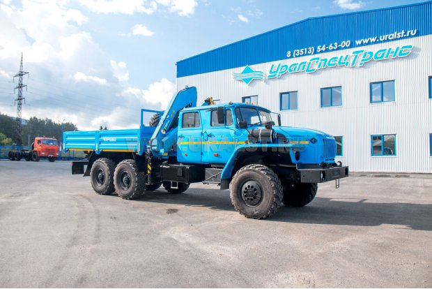 Бортовой с КМУ ИМ-150 УСТ 5453 Урал 4320-60Е5 сдвоенная кабин